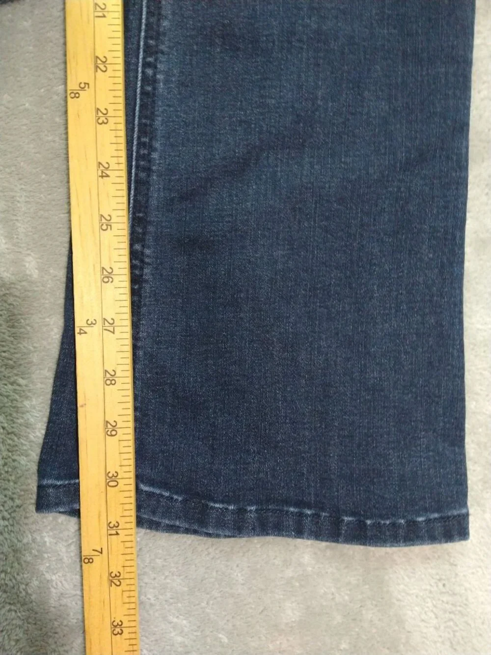 Democracy Jeans Womens 8 Blue Denim Ab Technology Boot Cut Mid Rise Dark Wash